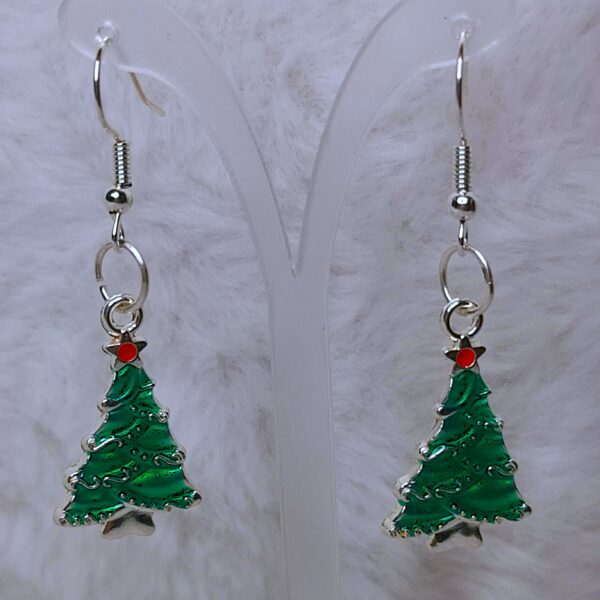 Boucles d'oreilles de noël : sapin