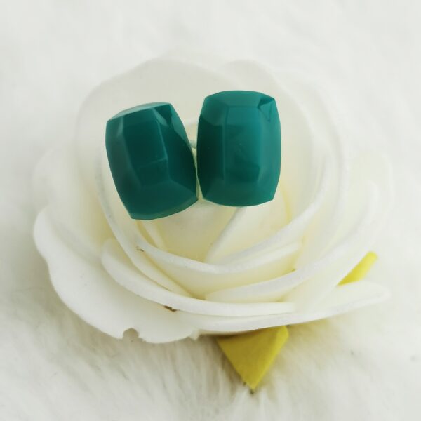 Boucles d'oreilles puces en forme de rectangle